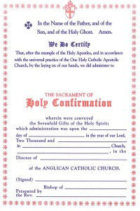 Certificate of Confirmation